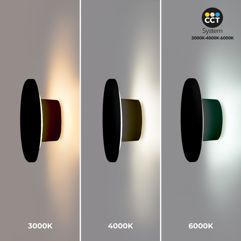 Applique murale circulaire "Eclipse" - 9W - CCT - IP65 Applique murale circulaire "Eclipse" - 9W - CCT - IP65