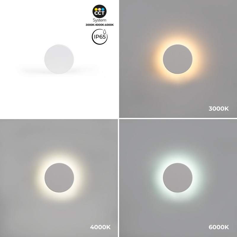 Applique murale circulaire "Eclipse" - 9W - CCT - IP65