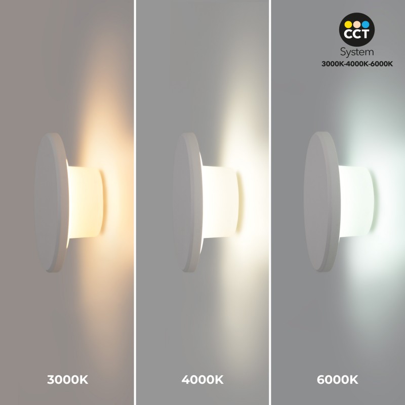 Applique murale circulaire "Eclipse" - 9W - CCT - IP65