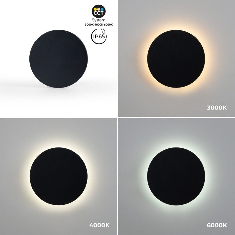 Applique murale circulaire "Eclipse" - 18W - CCT - IP65