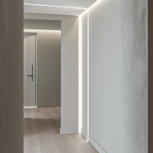 Profilé en aluminium encastrable pour ruban LED ≤ 15mm - 18.5x12mm - 2 mètres