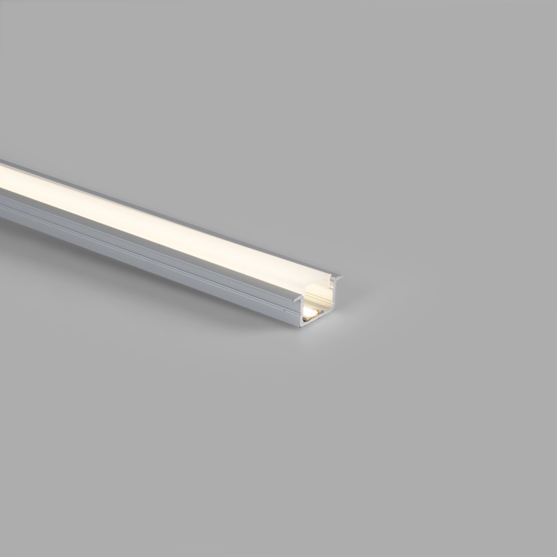 Profilé en aluminium encastrable pour ruban LED ≤ 15mm - 18.5x12mm - 2 mètres