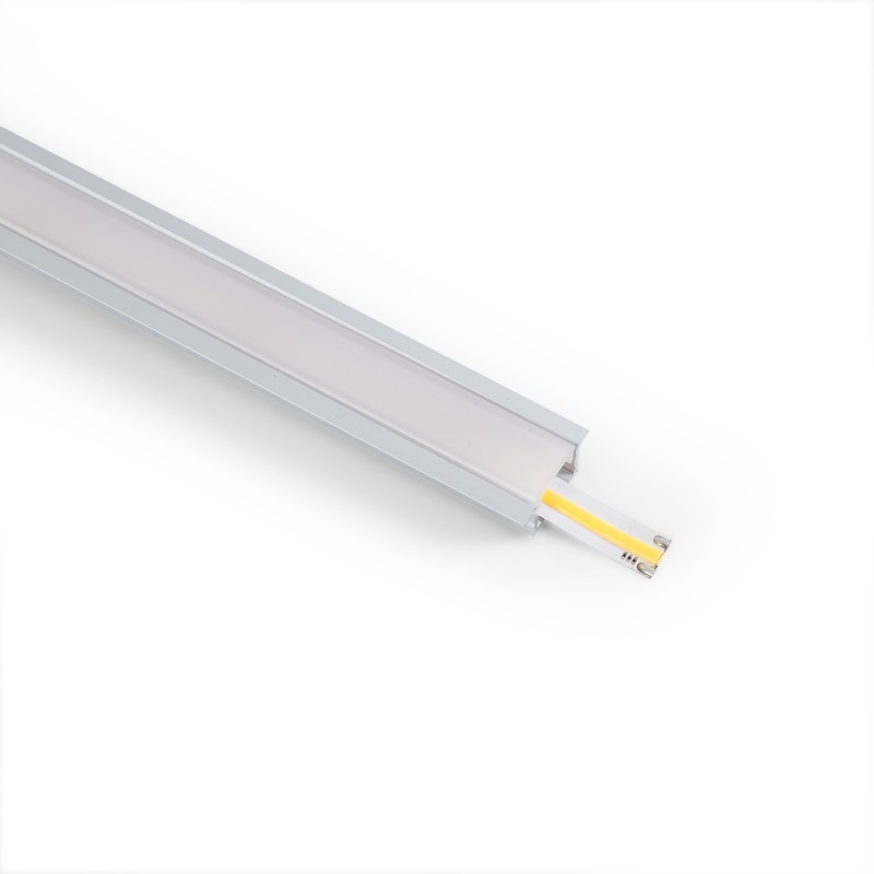 Profilé en aluminium encastrable pour ruban LED ≤ 15mm - 18.5x12mm - 2 mètres