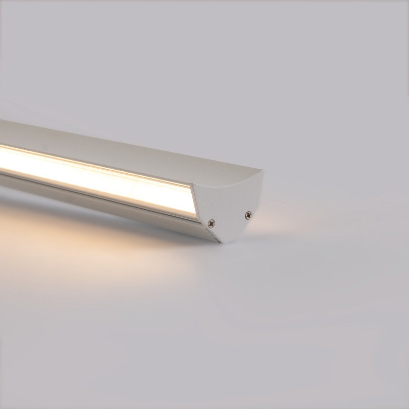 Embout pour profilé d'angle pour ruban LED double - Réf. BPERFALP191