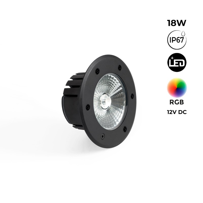 Balise LED extérieure RGB 18W - 12V DC - IP67 - Ø15cm - 30º Balise LED extérieure RGB 18W - 12V DC - IP67 - Ø15cm - 30º