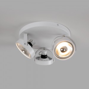 Triple spot plafonnier orientable "IRIS 3" + 3 ampoules AR111
