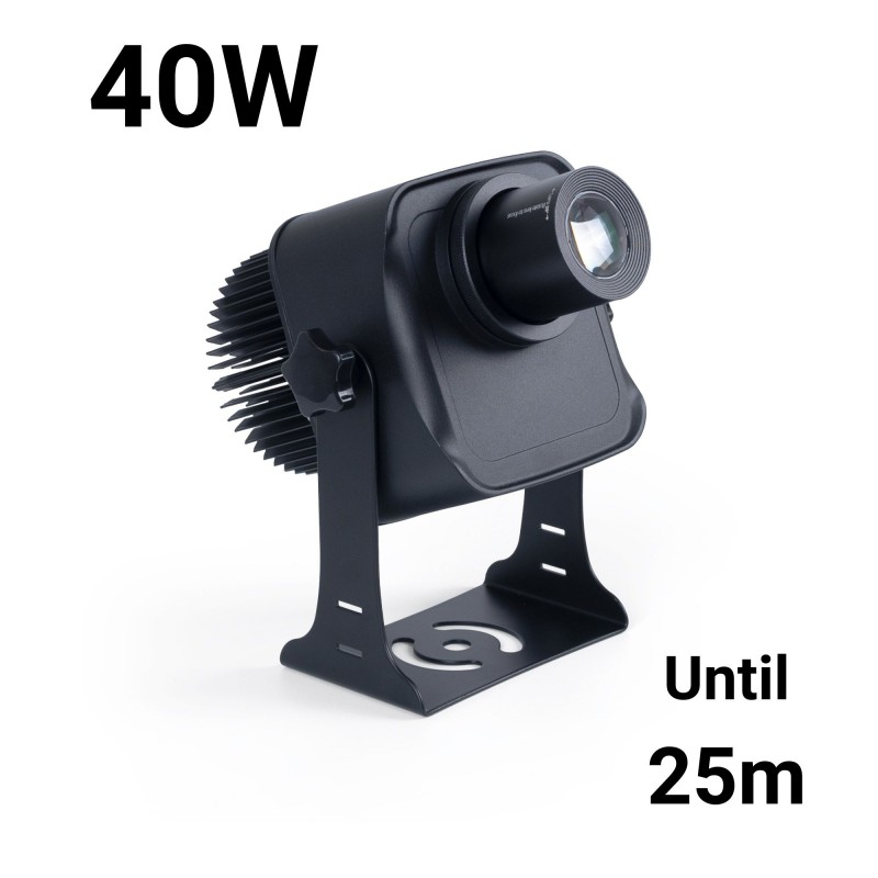 Projecteur de logo LED GOBO 40W rotatif extérieur - Optique 20° - IP65 Projecteur de logo LED GOBO 40W rotatif extérieur - Optique 20° - IP65
