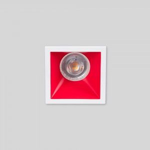 Collerette spot encastrable carrée - Faible UGR - Découpe 75 x 75 mm