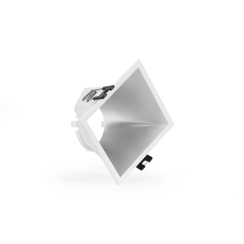 Collerette spot encastrable carrée asymétrique - Faible UGR - Découpe 85 x 85mm Collerette spot encastrable carrée asymétrique - Faible UGR - Découpe 85 x 85mm