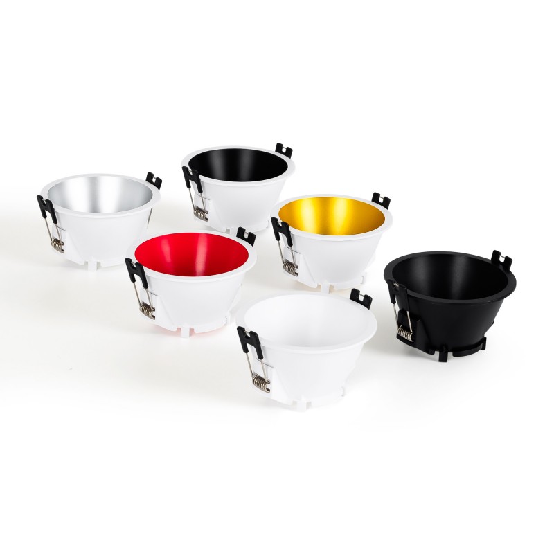 Collerette spot encastrable rond - Faible UGR - Découpe Ø85mm