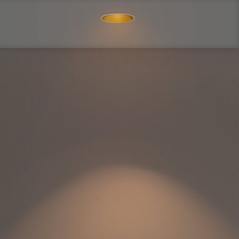 Collerette spot encastrable rond asymétrique - Faible UGR - Découpe Ø85mm Collerette spot encastrable rond asymétrique - Faible UGR - Découpe Ø85mm