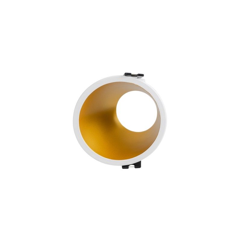 Collerette spot encastrable rond asymétrique - Faible UGR - Découpe Ø85mm Collerette spot encastrable rond asymétrique - Faible UGR - Découpe Ø85mm