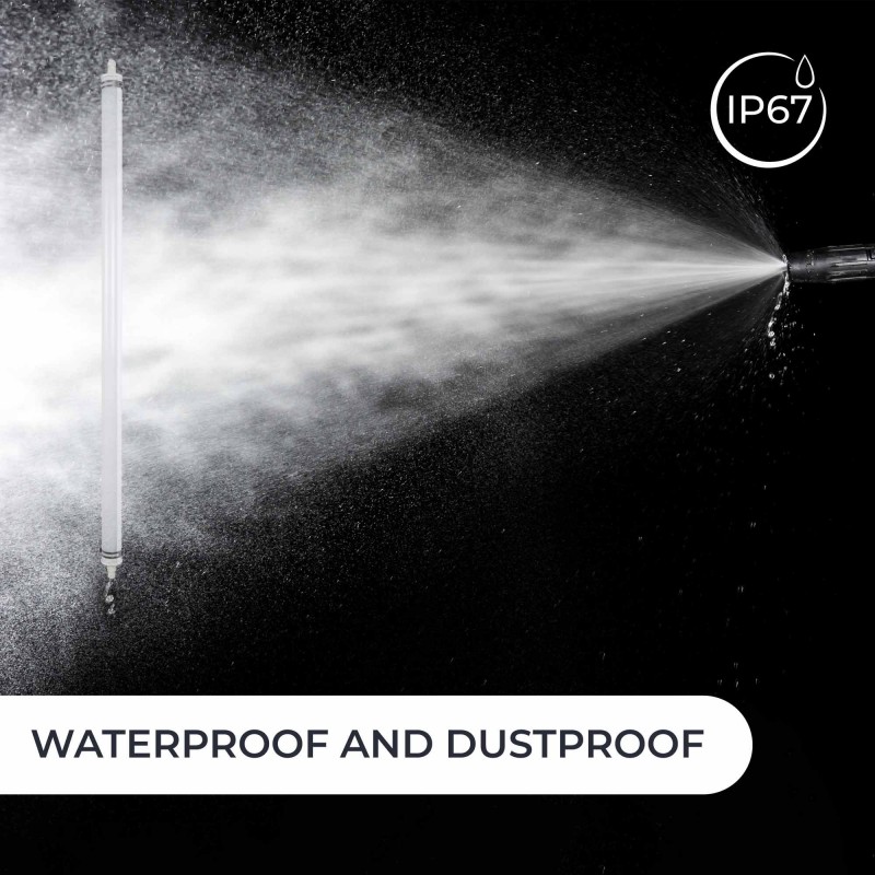 Reglette LED étanche à usage industriel - 150cm - 60W - 6900lm - IP67 - IK10