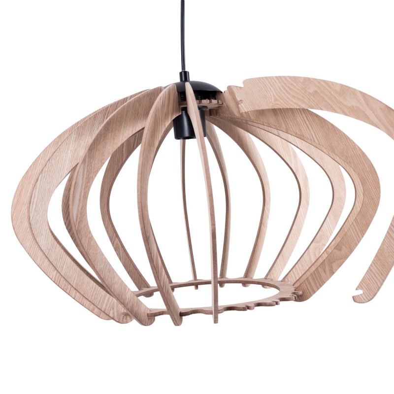 Lampe suspendue en bois "Pili" - Ø 48cm - 1 x E27