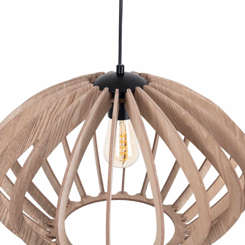 Lampe suspendue en bois "Pili" - Ø 48cm - 1 x E27