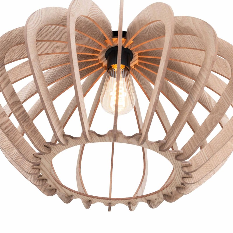 Lampe suspendue en bois "Pili" - Ø 48cm - 1 x E27