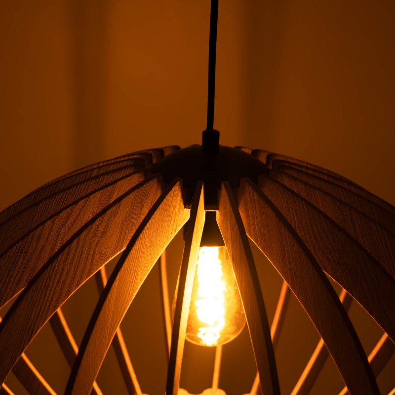 Lampe suspendue en bois "Pili" - Ø 48cm - 1 x E27