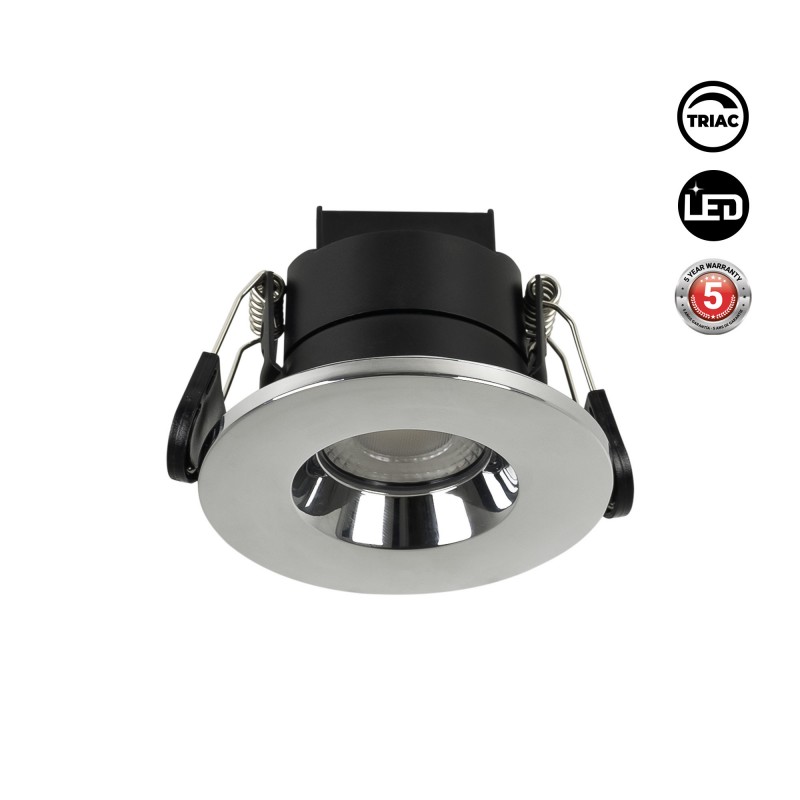 Spot encastrable LED CCT - 6W - Dimmable TRIAC - Ø68mm - IP65 - Chrome Spot encastrable LED CCT - 6W - Dimmable TRIAC - Ø68mm - IP65 - Chrome