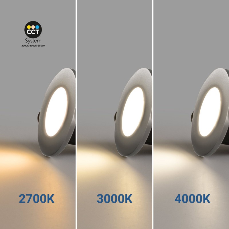 Spot encastrable LED CCT - 6W - Dimmable TRIAC - Ø68mm - IP65 - Chrome Spot encastrable LED CCT - 6W - Dimmable TRIAC - Ø68mm - IP65 - Chrome