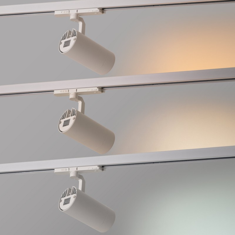 Projecteur LED pour rail triphasé 35W CCT - ZOOM 20º- 60º - CRI 90