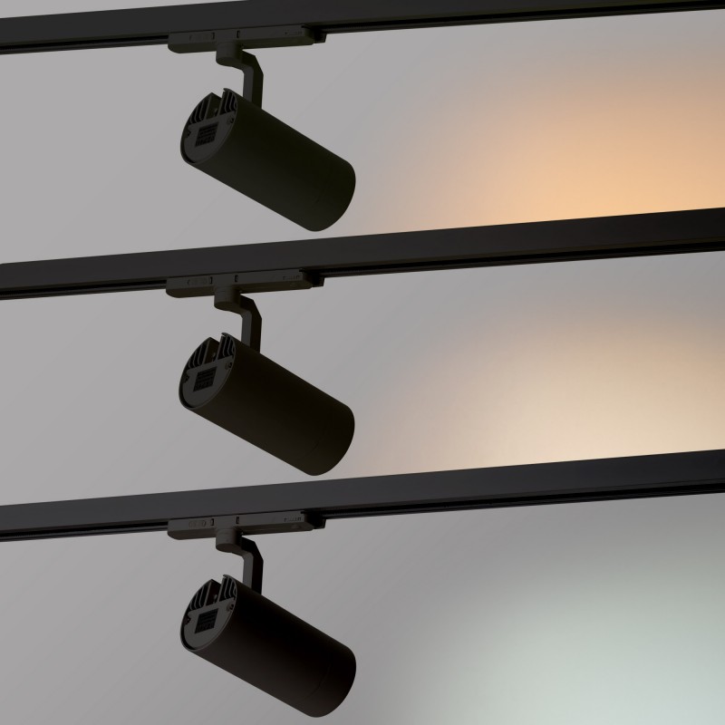 Projecteur LED pour rail triphasé 35W CCT - ZOOM 20º- 60º - CRI 90 Projecteur LED pour rail triphasé 35W CCT - ZOOM 20º- 60º - CRI 90