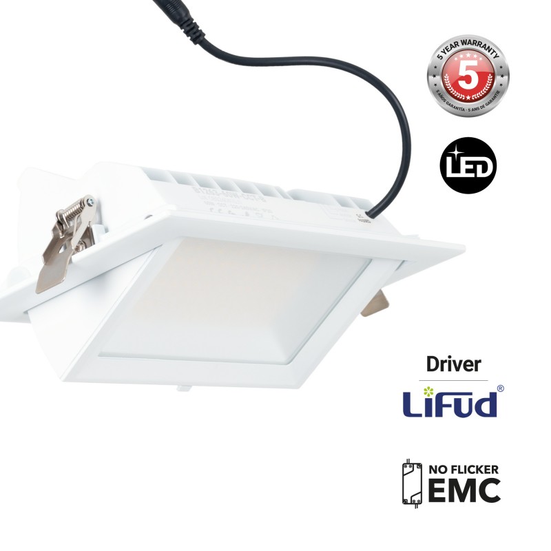 Spot LED directionnel rectangulaire CCT 38W - Blanc - 120° Driver LIFUD