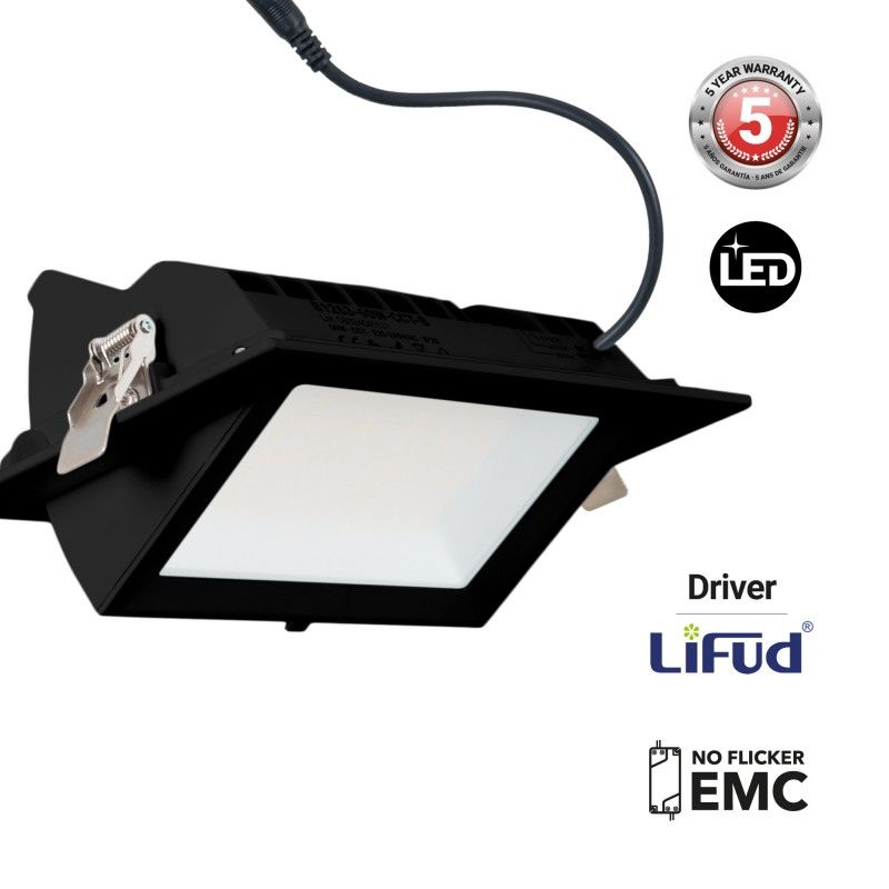 Spot LED directionnel rectangulaire - CCT - 38W - Noir - 120° Driver LIFUD Spot LED directionnel rectangulaire - CCT - 38W - Noir - 120° Driver LIFUD