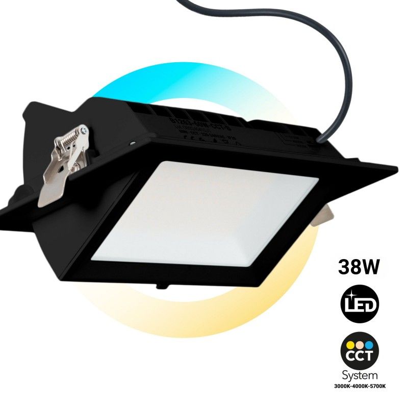 Spot LED directionnel rectangulaire - CCT - 38W - Noir - 120° Driver LIFUD Spot LED directionnel rectangulaire - CCT - 38W - Noir - 120° Driver LIFUD