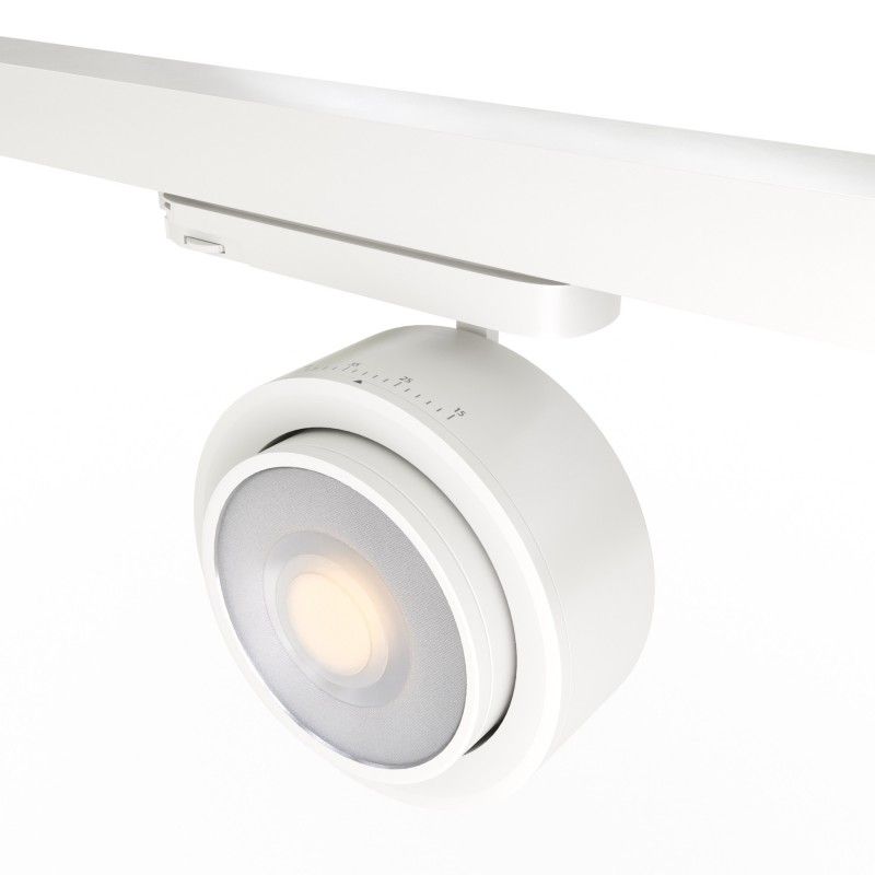 Projecteur LED circulaire pour rail triphasé 35W - ZOOM 15º- 45º - 4000K - CRI 90 Projecteur LED circulaire pour rail triphasé 35W - ZOOM 15º- 45º - 4000K - CRI 90