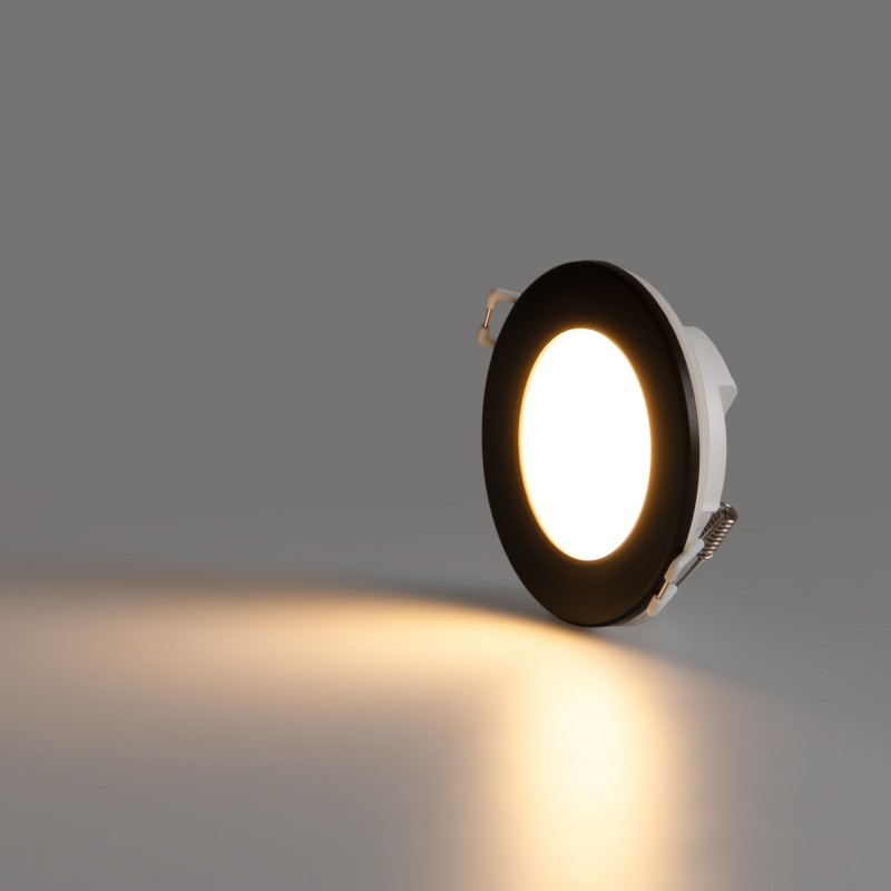 Kit Spot encastrable extérieur 5W - IP65 - 3000K + Collerette interchangeable - Dimmable TRIAC - Ø68mm Kit Spot encastrable extérieur 5W - IP65 - 3000K + Collerette interchangeable - Dimmable TRIAC - Ø68mm