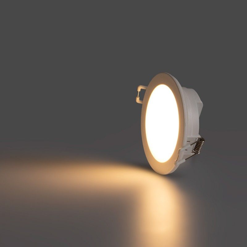 Spot encastrable extérieur 5W - IP65 - 3000K - Dimmable TRIAC - Collerette interchangeable - Découpe Ø68mm Spot encastrable extérieur 5W - IP65 - 3000K - Dimmable TRIAC - Collerette interchangeable - Découpe Ø68mm