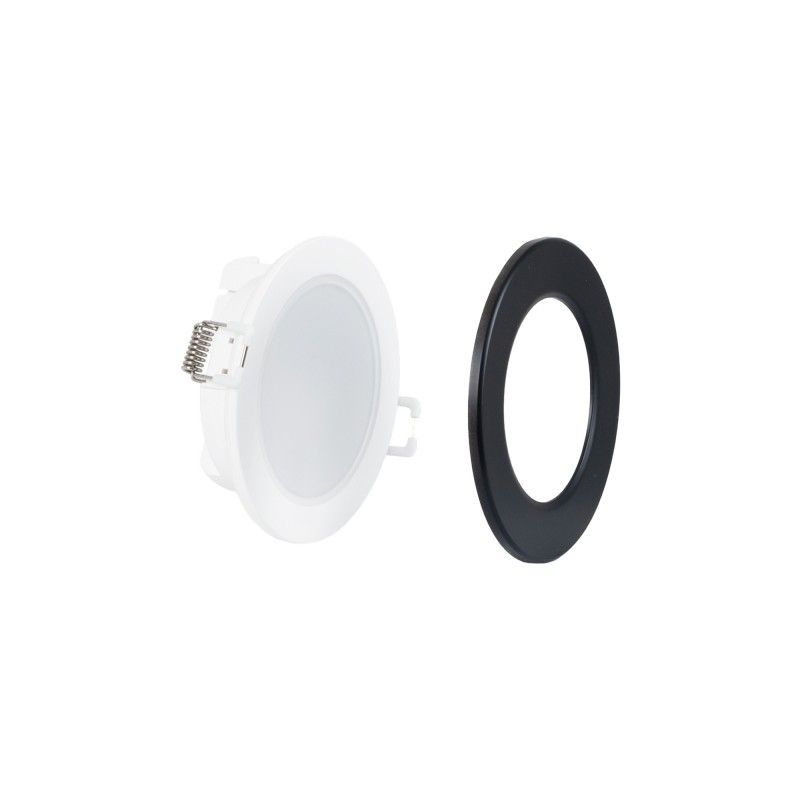 Spot encastrable extérieur 5W - IP65 - 3000K - Dimmable TRIAC - Collerette interchangeable - Découpe Ø68mm Spot encastrable extérieur 5W - IP65 - 3000K - Dimmable TRIAC - Collerette interchangeable - Découpe Ø68mm