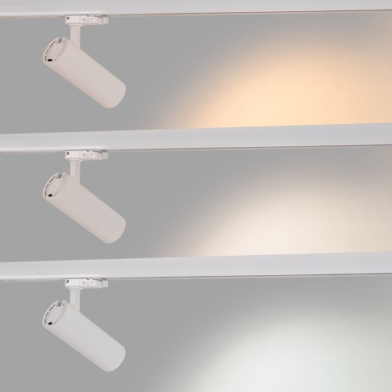 Projecteur LED pour rail triphasé 15W - CCT - CRI90 - 1350 lm Projecteur LED pour rail triphasé 15W - CCT - CRI90 - 1350 lm