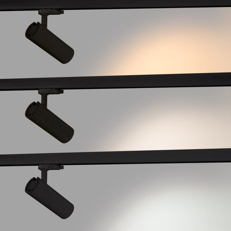 Projecteur LED pour rail triphasé 15W - CCT - CRI90 - 1350 lm Projecteur LED pour rail triphasé 15W - CCT - CRI90 - 1350 lm