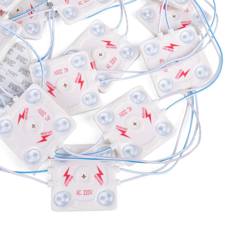 Module LED carré pour signalisation - 3,6W - 220V AC - IP65 - 165º - 4000K Module LED carré pour signalisation - 3,6W - 220V AC - IP65 - 165º - 4000K