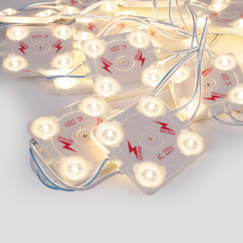 Module LED carré pour signalisation - 3,6W - 220V AC - IP65 - 165º - 4000K Module LED carré pour signalisation - 3,6W - 220V AC - IP65 - 165º - 4000K