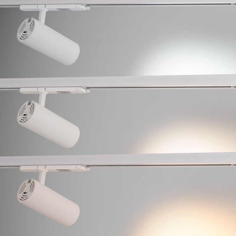Projecteur LED pour rail triphasé 36W - CCT - dimmable TRIAC - CRI90 - 3300 lm Projecteur LED pour rail triphasé 36W - CCT - dimmable TRIAC - CRI90 - 3300 lm