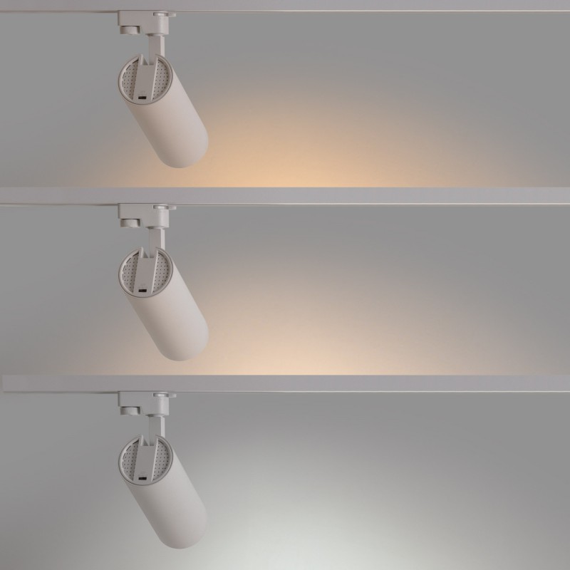 Projecteur LED pour rail monophasé 20W - CCT - CRI 90 - 1800 lm Projecteur LED pour rail monophasé 20W - CCT - CRI 90 - 1800 lm