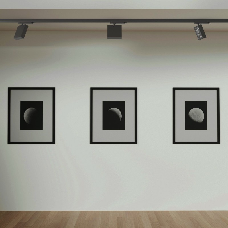 Spot LED carré pour rail triphasé - Puissance réglable : 12-42W - 4000K - CRI90 - Angle 35° x 70°