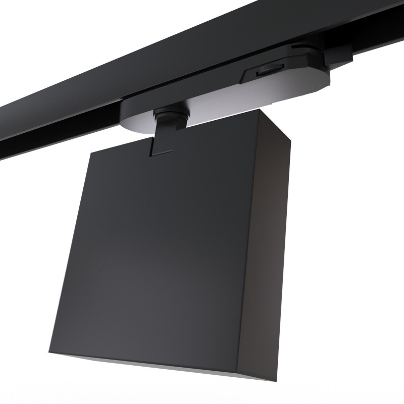 Spot LED carré pour rail triphasé - Puissance réglable : 12-42W - 4000K - CRI90 - Angle 35° x 70°