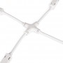 Connecteur électrique en X pour rail magnétique 20mm - Blanc