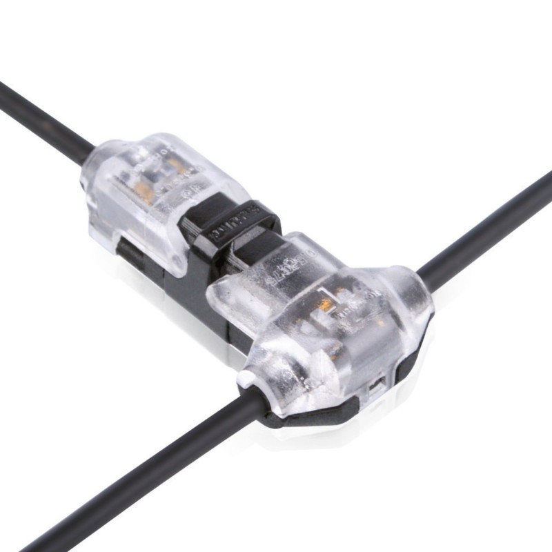 Connecteur rapide électrique en T pour 1 câble - 0.34~0.78 mm² - 300V / 9A Connecteur rapide électrique en T pour 1 câble - 0.34~0.78 mm² - 300V / 9A