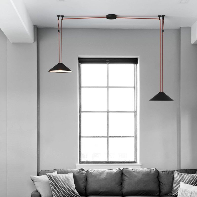 Lampe configurable "Axia 2" - 2 lampes plates 12W + ruban textile conducteur + accessoires Lampe configurable "Axia 2" - 2 lampes plates 12W + ruban textile conducteur + accessoires