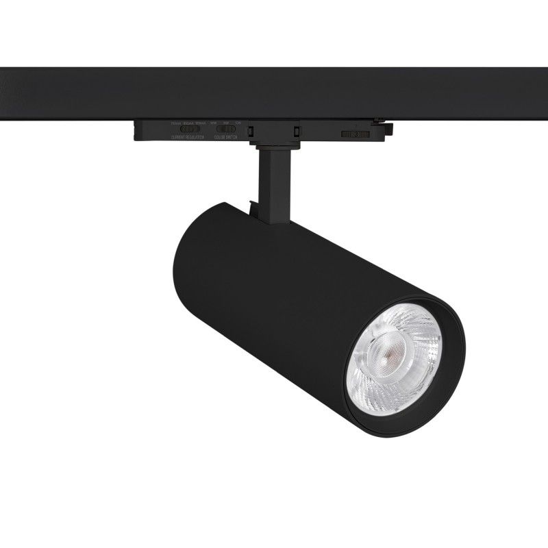 Projecteur LED pour rail triphasé - Puissance réglable : 30W/ 34W/ 38W - CCT - CRI 90