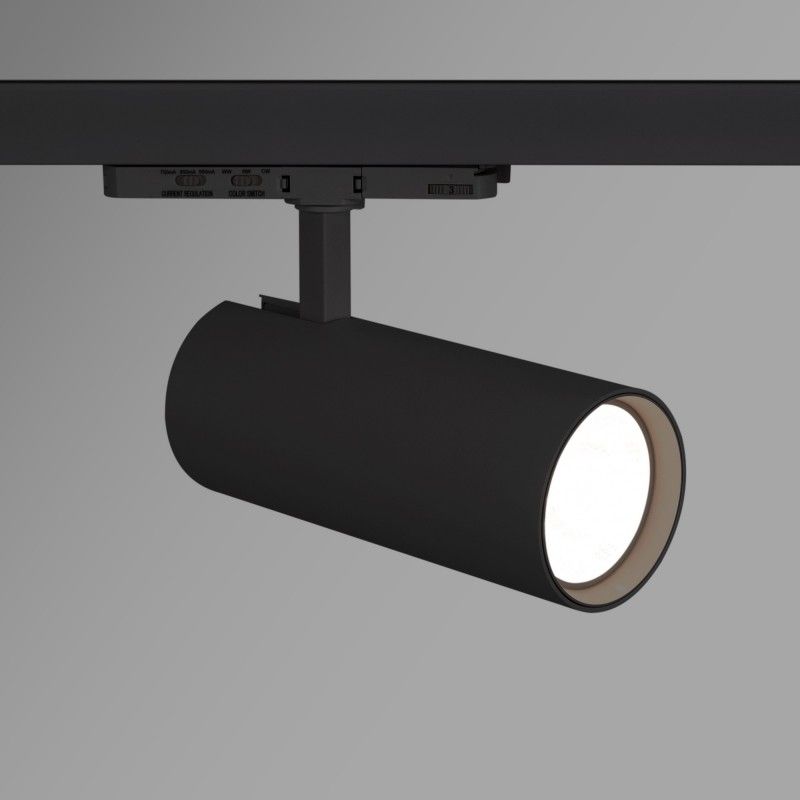 Projecteur LED pour rail triphasé - Puissance réglable : 30W/ 34W/ 38W - CCT - CRI 90