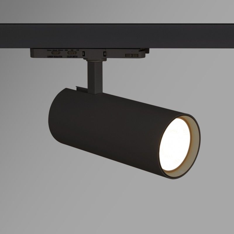 Projecteur LED pour rail triphasé - Puissance réglable : 30W/ 34W/ 38W - CCT - CRI 90