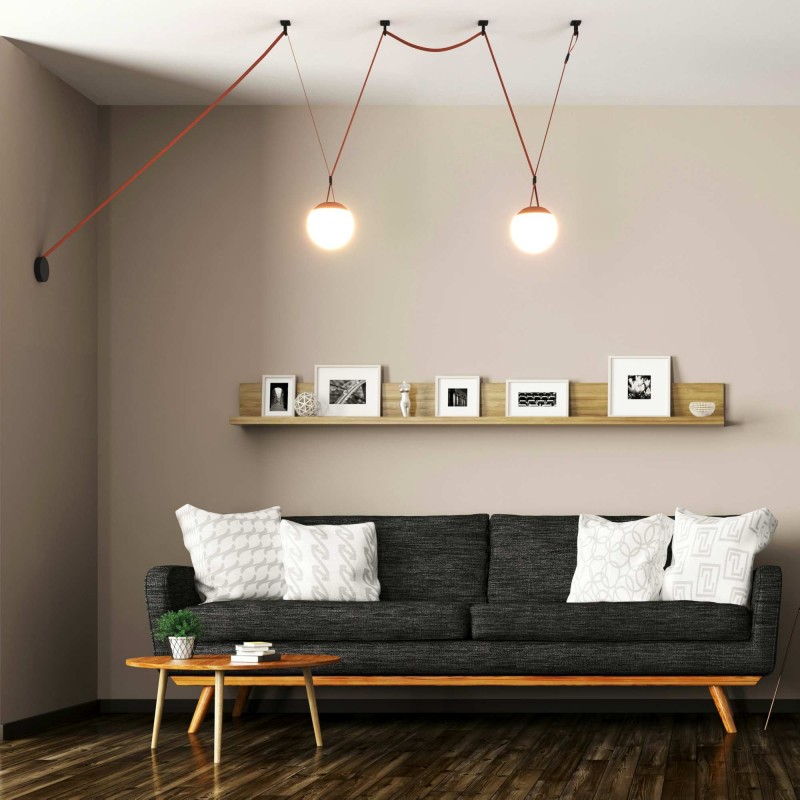 Lampe configurable "Axia 5" - KIT 2 lampes boules 12W + ruban textile conducteur + accessoires