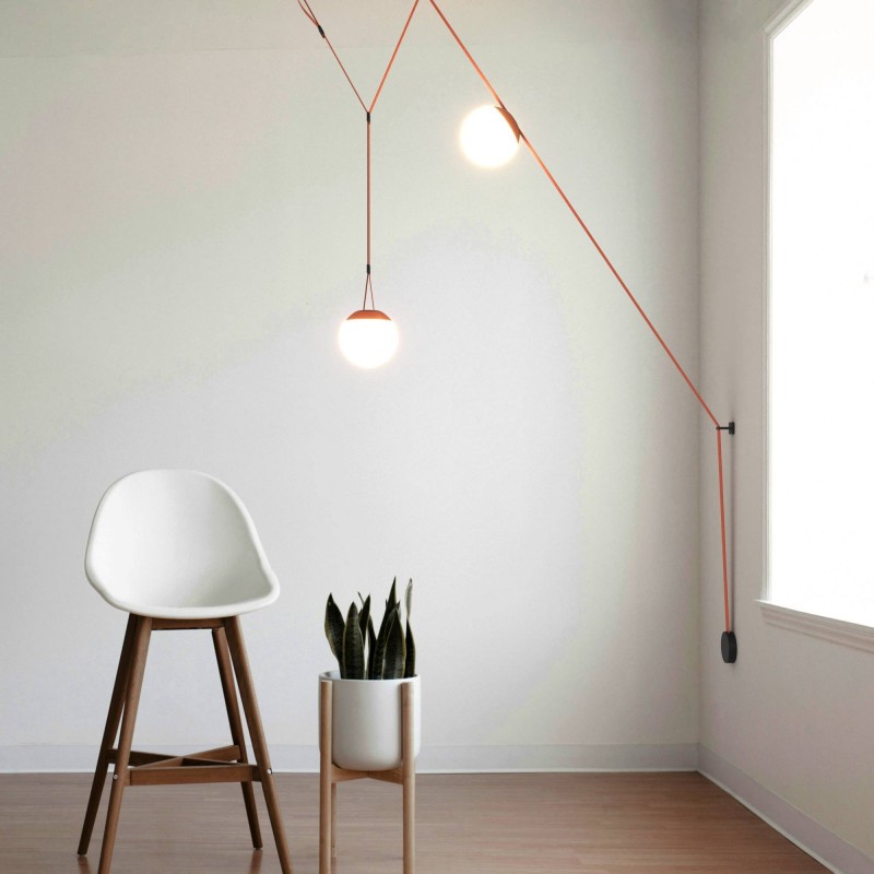 Lampe configurable "Axia 5" - KIT 2 lampes boules 12W + ruban textile conducteur + accessoires