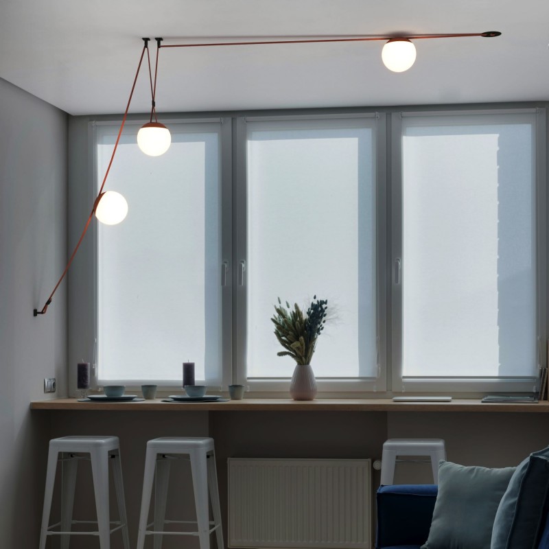 Lampe configurable "Axia 6" - KIT 3 lampes boules 12W + ruban textile conducteur + accessoires