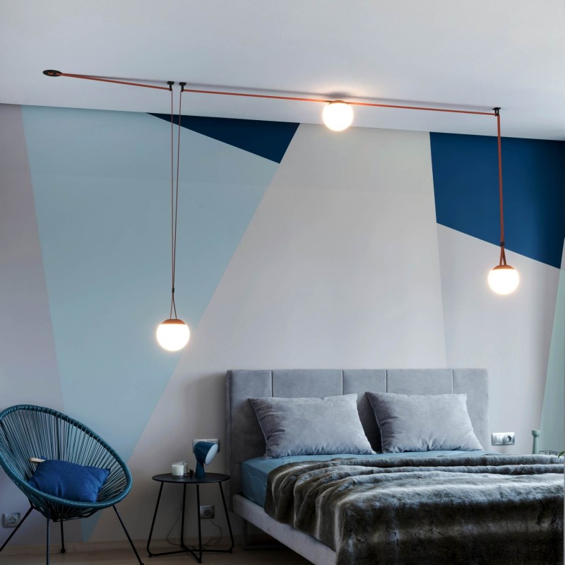 Lampe configurable "Axia 6" - KIT 3 lampes boules 12W + ruban textile conducteur + accessoires